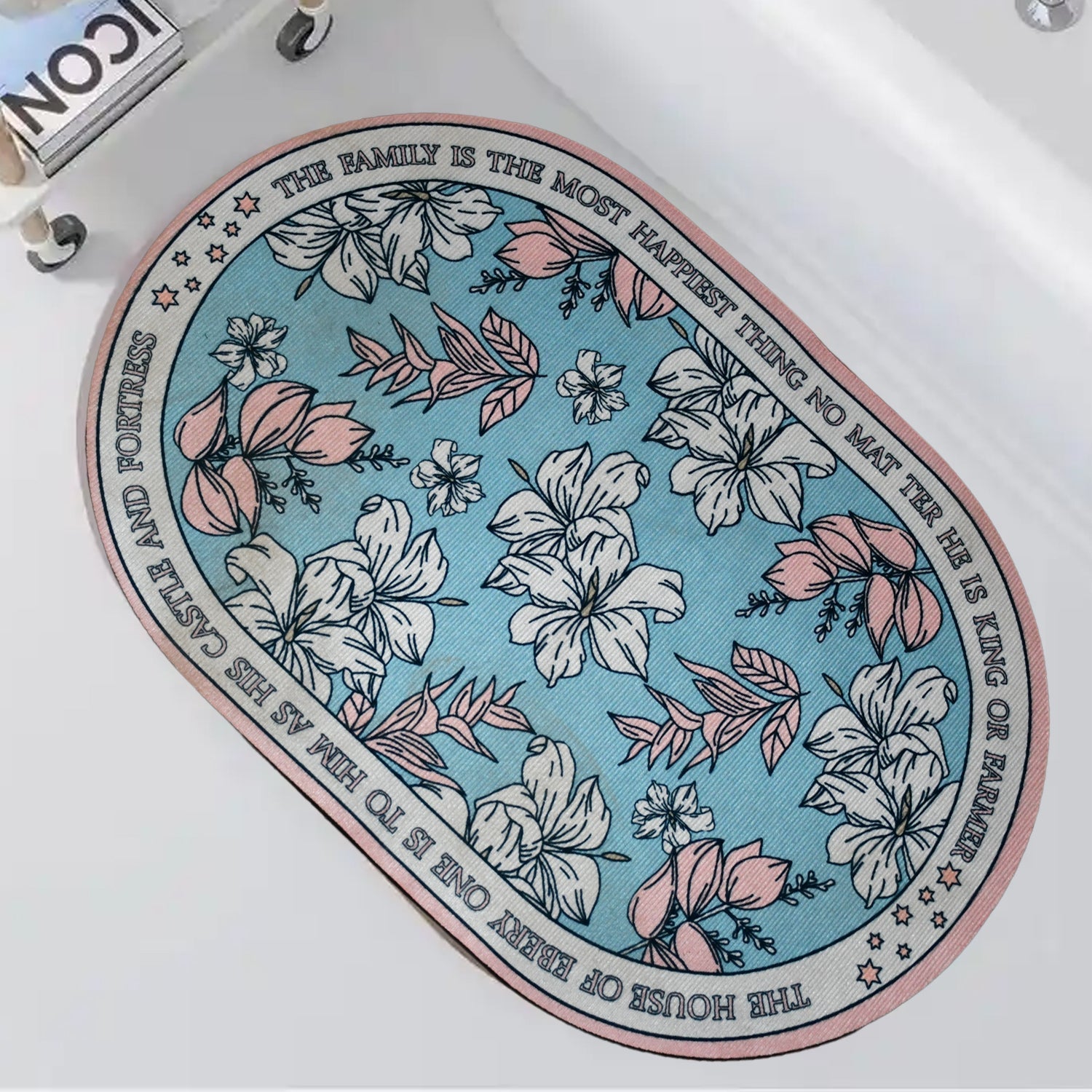 Floor Mat, Bath Mat, Door Mat Floral Pattern, Washable, Non-Slip, Stylish, Design Print Rug Mat, Stylish, Quality, Abrasion Resistant, Soundproofing, Hot Carpet, All Seasons, For Kitchen, Bedroom, Living Room (59x40 Cm) Floor Mat, Bath Mat, Door Mat Floral Pattern, Washable, Non-Slip, Stylish, Design Print Rug Mat, Stylish, Quality, Abrasion Resistant, Soundproofing, Hot Carpet, All Seasons, For Kitchen, Bedroom, Living Room (59x40 Cm)